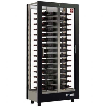 Vitrine panoramique 530L avec deco noire