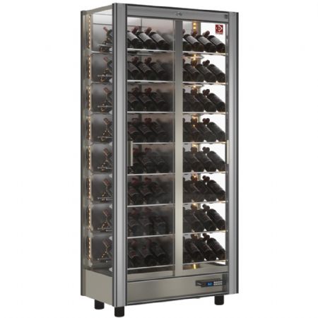 Cave à Vins réfrigérée Lt. 530 Modulable 112 bouteilles 2 portes coulissantes - Diamond - GVV-2-R2
