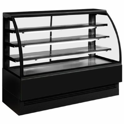 Comptoir chauffant pour ptisserie noir avec 3 niveaux temprature 65C