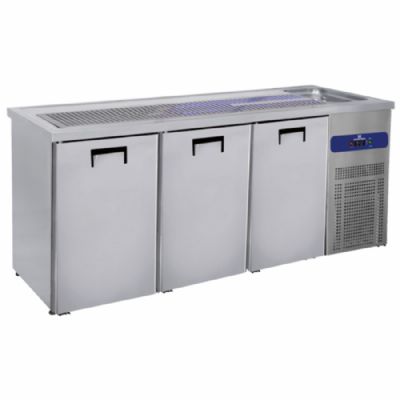 Comptoir réfrigéré 3 portes pour fûts - température -2/+8°C - 700 x 2100 x 960 mm Comptoir réfrigéré 3 portes pour fûts - température -2/+8°C - 700 x 2100 x 960 mm