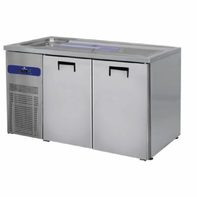 Comptoir réfrigéré inox 2 portes pleines plage de température -2/+8°C - 700 x 1550 x 960 mm Comptoir réfrigéré inox 2 portes pleines plage de température -2/+8°C - 700 x 1550 x 960 mm