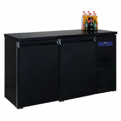 Refroidisseur de bouteilles noir 2 portes vitrées froid -2/+8°C volume 320 L Refroidisseur de bouteilles noir 2 portes vitrées froid -2/+8°C volume 320 L