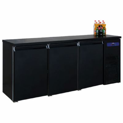 Refroidisseur de bouteilles noir 3 portes vitrées froid -2/+8°C volume 500 L Refroidisseur de bouteilles noir 3 portes vitrées froid -2/+8°C volume 500 L
