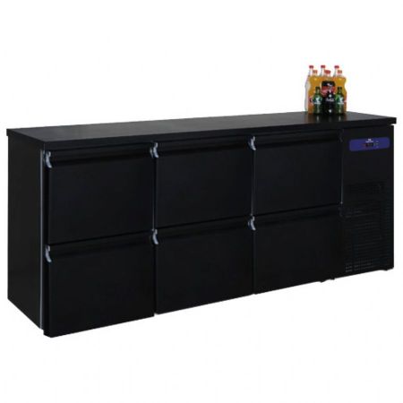 Arrière Bar avec 6 tiroirs, 500 litres, positif - Virtus - HAB0043