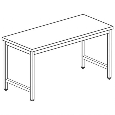 Table de Travail Inox sans étagère ni dosseret 700x500 mm - Virtus - HCA0160