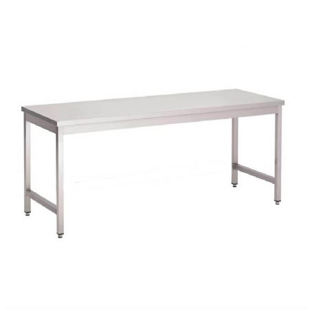 Table de Travail Inox sans étagère ni dosseret 1900x500x850 mm - Virtus - HCA0172
