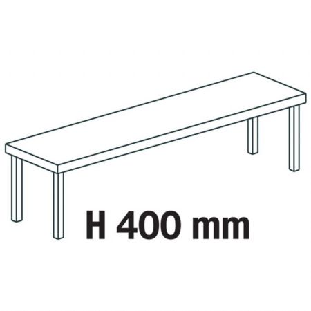 Table de Travail Inox 1 niveau à côtes ouvertes 1500x300x400 mm - Virtus - HCB0075