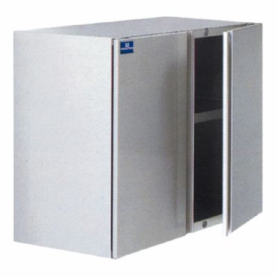 Armoire murale inox 2 portes battantes avec tablette intermdiaire 800x400 mm