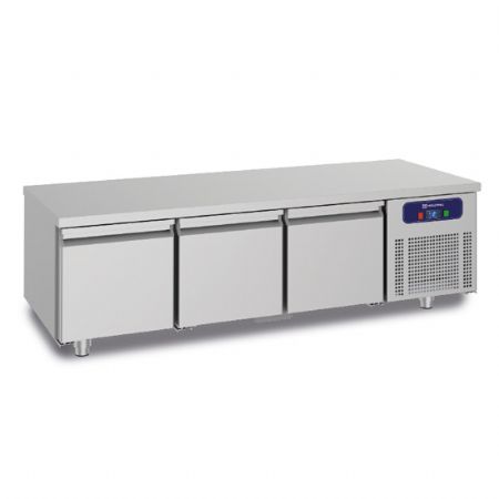 Soubassement rfrigr avec 3 tiroirs GN1/1 pour appareils de cuisson - largeur 1800 mm