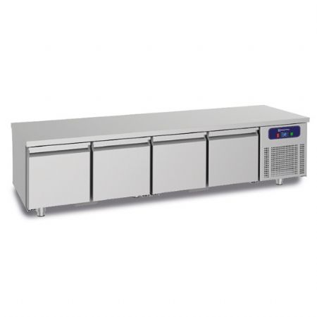 Soubassement rfrigr avec 4 tiroirs GN1/1 pour appareils de cuisson - largeur 2200 mm