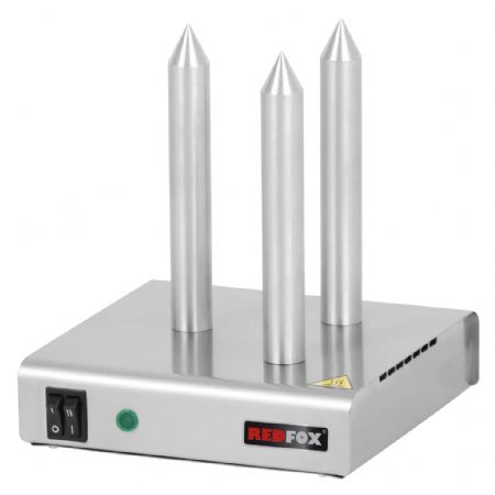 Chauffe-saucisses à 3 plots réglage jusqu’à 100°C - 0,1 kW alimentation monophasé