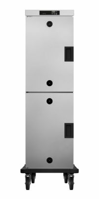 Chariot de maintien en temprature inox 1 porte - avec 16 bacs GN 1/1