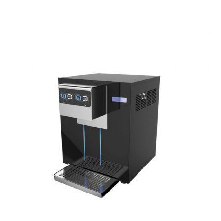 Distributeur d'eau froide, ambiante et gazeuze noir de table debit continu 40L - 65L/h