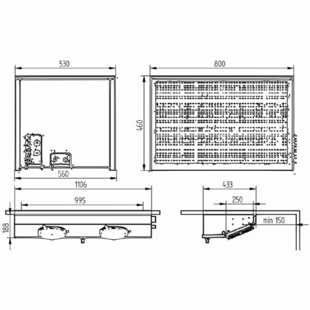 Groupe pour chambre froide frigorifique By-block -15°C à -25°C 10,2 m³ R452a - Diamond - HN201M-2S