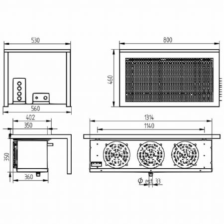 Groupe pour chambre froide monobloc -15°C à -25°C 27,8 m³ R452a - Diamond - HN300T-5U