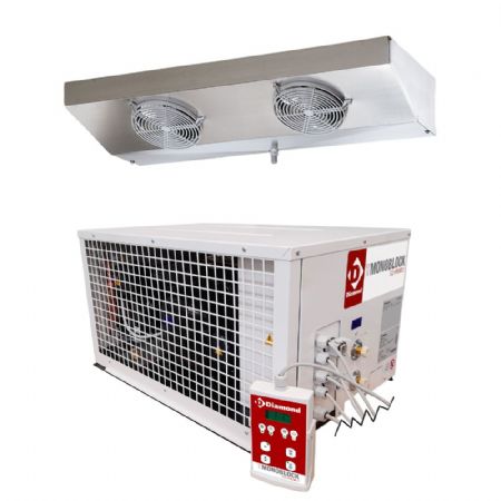 Groupe pour chambre froide bi-bloc -5°C à +5°C 14,9 m³ R452a - Diamond - HP75M-2P Groupe pour chambre froide bi-bloc -5°C à +5°C 14,9 m³ R452a - Diamond - HP75M-2P