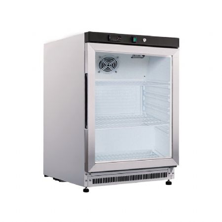 Armoire rfrigre positive petit volume 1 porte vitre blanc +2 / +8 C - 130L