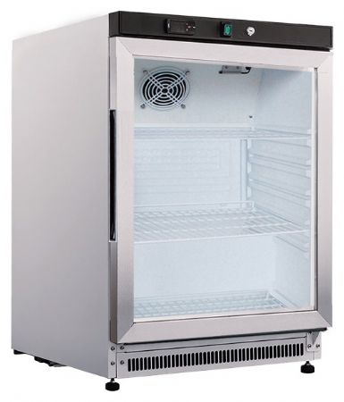 Mini armoire professionnelle blanche à porte vitrée positive 130 L - Furnotel - HR201VX