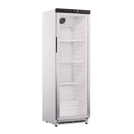 Rfrigrateur professionnel blanc +2 / +8 C - 1 porte vitre - 350L