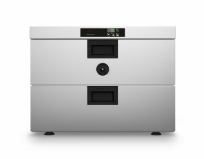 Tiroirs chauffe-plats inox Moduline avec 2 bacs GN 1/1 et 660x585x505