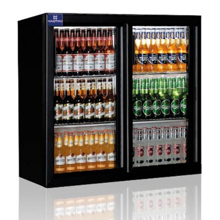 Arrière Bar avec 2 portes vitrées coulissantes, 201 litres positif - Virtus - IBC0026SD