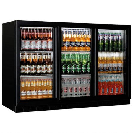Arrière Bar avec 3 portes vitrées coulissantes, 320 litres positif - Virtus - IBC0027SD