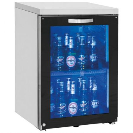Arrière Bar réfrigérateur gauche avec 1 porte battante en verre, 30/50 bouteilles - Virtus - IBC0056