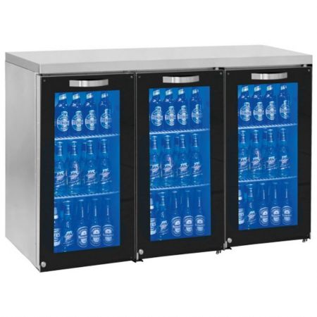 Arrière Bar gauche avec 3 portes vitrées battantes, 90/120 bouteilles - Virtus - IBC0058