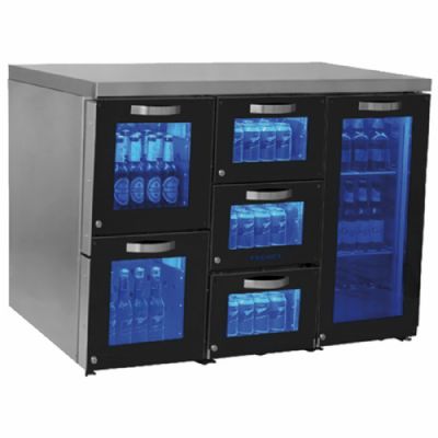 Réfrigérateur bar noir 1 porte battante vitrée pour 120 bouteilles Réfrigérateur bar noir 1 porte battante vitrée pour 120 bouteilles