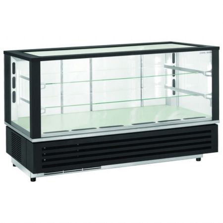 Vitrine réfrigérée snacking de table avec 2 étagères en verre coulissantes 1192 mm positive - Virtus - IBC0071C
