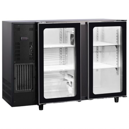 Arrière Bar avec 2 portes vitrées battantes, 380 L positif - Virtus - IBC0101