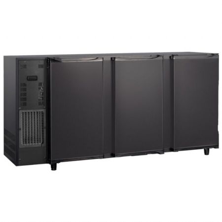 Arrière Bar avec 3 portes battantes, 587 litres positif - noir - Virtus - IBC0102
