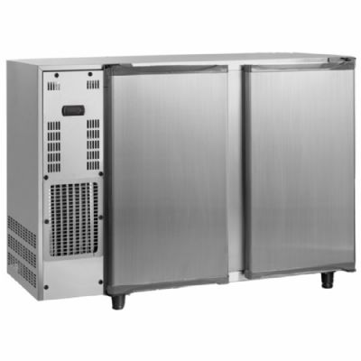 Réfrigérateur de bar 2 portes battantes en inox avec plage de température -2/+8°C et volume 380 L Réfrigérateur de bar 2 portes battantes en inox avec plage de température -2/+8°C et volume 380 L