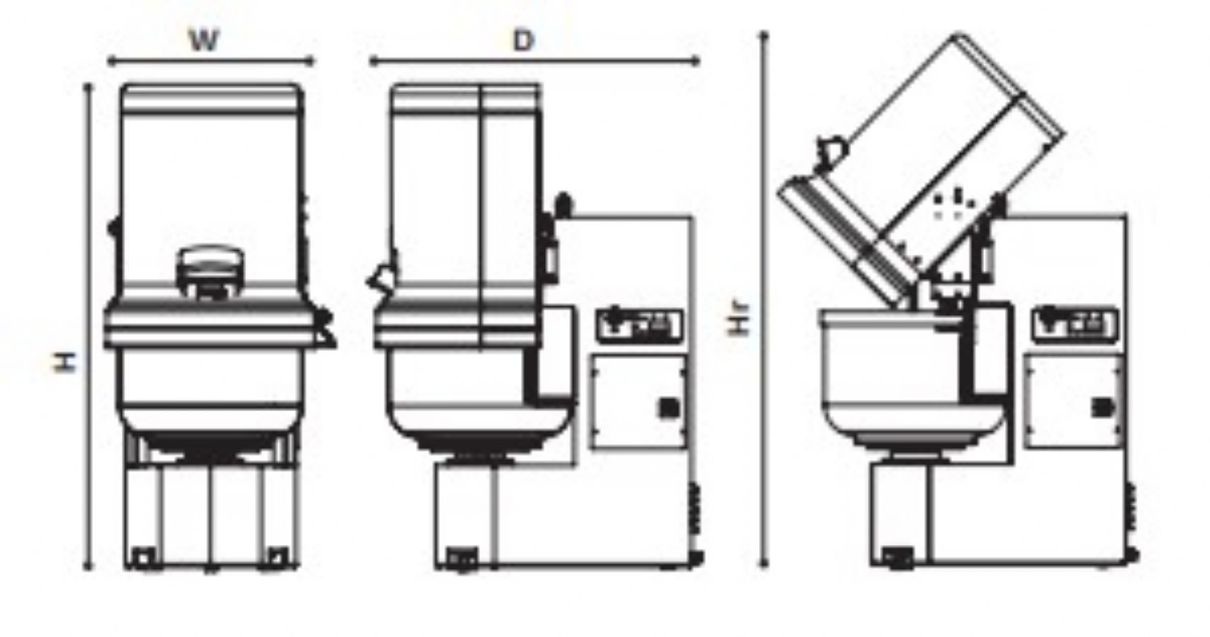 Pétrin à bras plongeant 110kg vitesses variables - 870x1250x1720