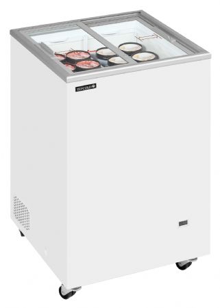 Congélateur professionnel coffre 91 litres 2 couvercles coulissants plats verre trempé - Tefcold - IC101SC
