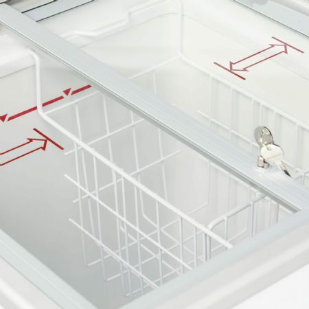 Congélateur professionnel coffre 91 litres 2 couvercles coulissants plats verre trempé - Tefcold - IC101SC