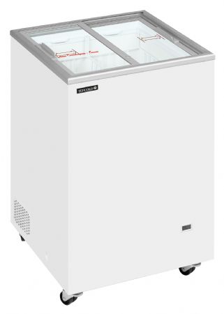 Congélateur professionnel coffre 91 litres 2 couvercles coulissants plats verre trempé - Tefcold - IC101SC