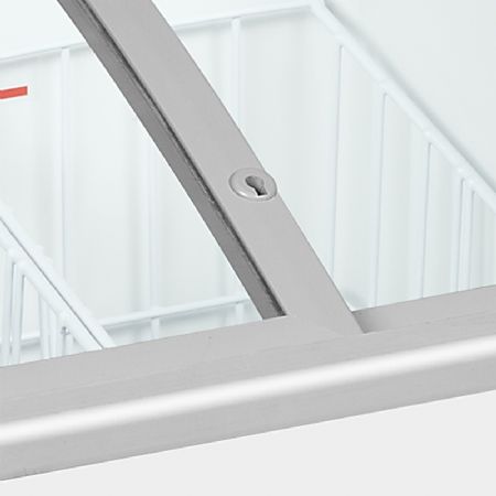 Congélateur bahut 85L avec 2 couvercles coulissants incurvés et vitrés