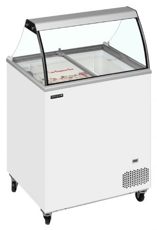 Congélateur de crème glacée couvercles coulissants plats et dessus vitré - Tefcold - IC202SC-SO