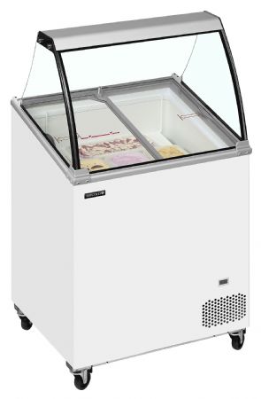Congélateur de crème glacée couvercle incliné plage -24 à -14 °C - Tefcold - IC202SCE-SO
