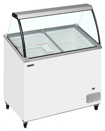 Congélateur de crème glacée couvercle incliné plage -24 à -14 °C - Tefcold - IC302SCE-SO