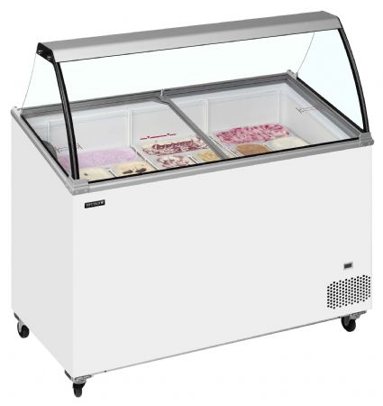 Congélateur de crème glacée couvercle incliné -24 à -14 °C - Tefcold - IC402SCE-SO