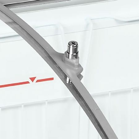 Conglateur bahus blanc vitr incurv coulissante 398 L -14/-24 C - 1550x615x949 mm