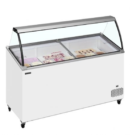 Congélateur à crème glacée de 398L alllant de -24 à -14°C  avec gaz réfrigérant R290
