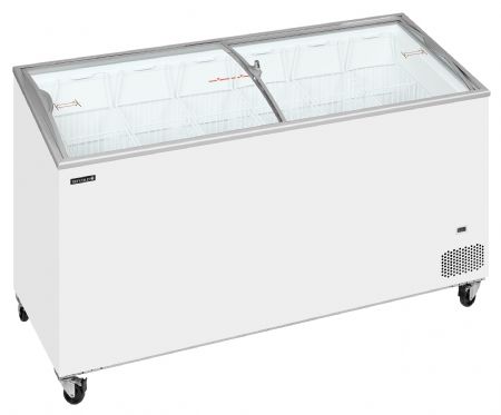 Congélateur bahut de glacier vitré blanc 398 L -24 à -14 °C - Tefcold - IC502SCEB