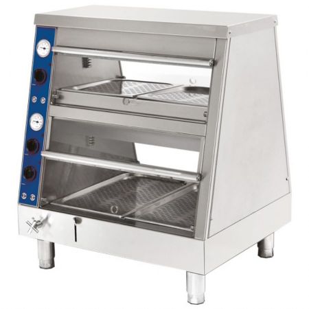 Chauffe-repas à bain-marie avec 2 niveaux, 2x GN 1/1 + 2x GN 2/3 - Virtus - ICE0010