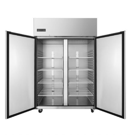 Armoire professionnelle négative -20/-17 °C en inox avec 2 portes 1235 litres - 1314x800x2065 mm
