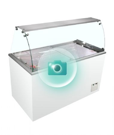 Vitrine à glace conservation statique pour froid sec température -23/-16°C