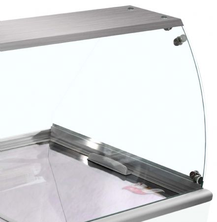 Vitrine glacier négative capacité 12 bacs de 5 L -23 à -16 °C 1544 mm - Tefcold - IDA500-W1+