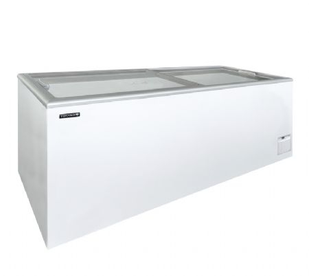 Congélateur coffre vitré blanc plage de température -23/-16°C volume 602 L